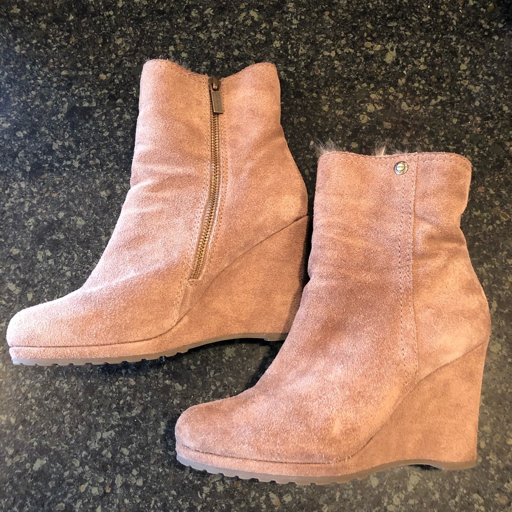 Calvin Klein Odelle Suede fur-lined-6 - Picture 7 of 8